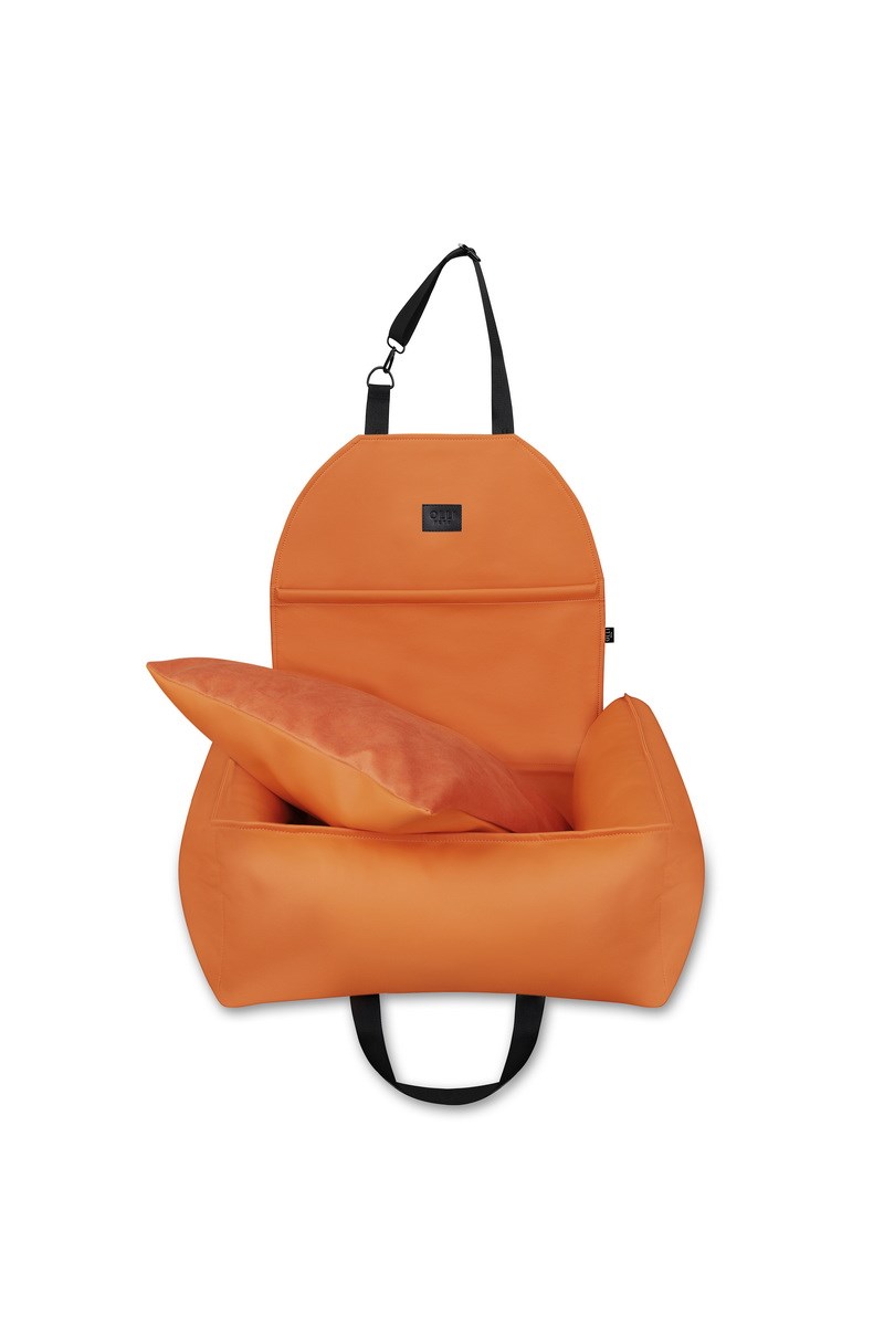 АВТОКРЕСЛО ДЛЯ СОБАКИ RELAXED LEATHER ORANGE