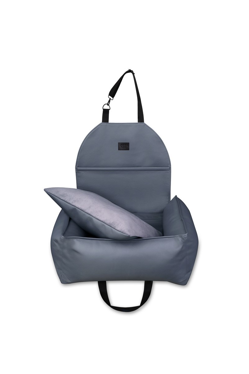 АВТОКРЕСЛО ДЛЯ СОБАКИ RELAXED LEATHER GRAPHITE