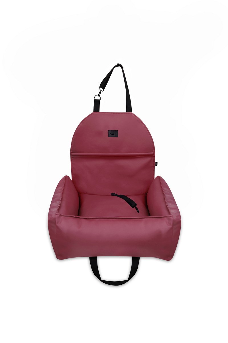 АВТОКРЕСЛО ДЛЯ СОБАКИ RELAXED LEATHER BORDEAUX
