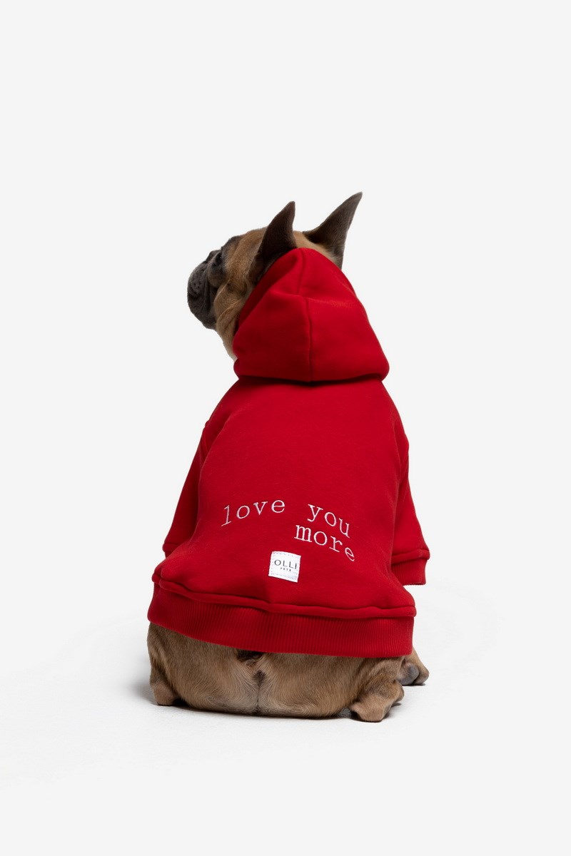 RED ХУДИ LOVE ДЛЯ ПЕСИКА