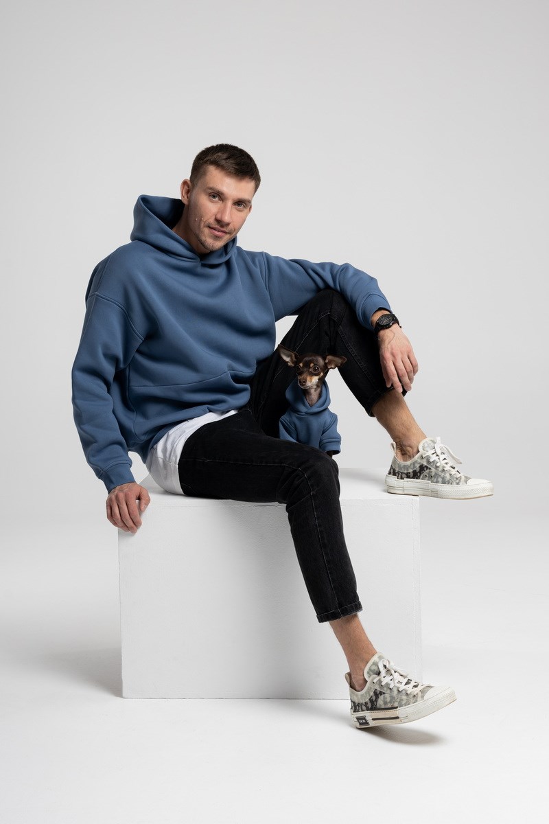 НАБОР ХУДИ ДЛЯ ВАС ДВОИХ И ПЕСИКА JEANS CLASSIC