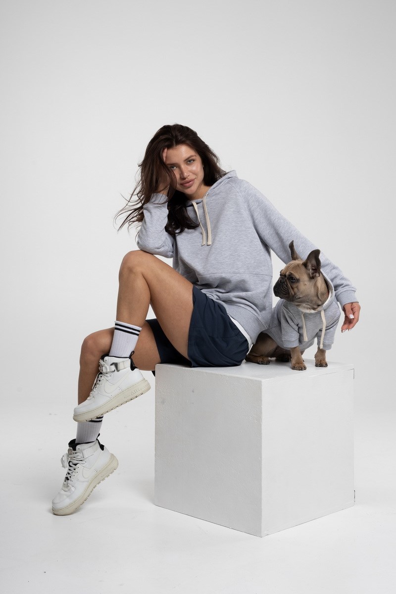 НАБОР ХУДИ ДЛЯ СОБАКИ И ХОЗЯИНА GREY COMBO