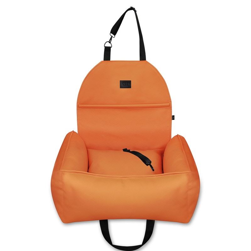 АВТОКРІСЛО ДЛЯ СОБАКИ RELAXED LEATHER ORANGE