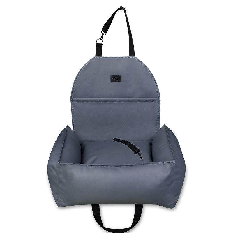 АВТОКРІСЛО ДЛЯ СОБАКИ RELAXED LEATHER GRAPHITE