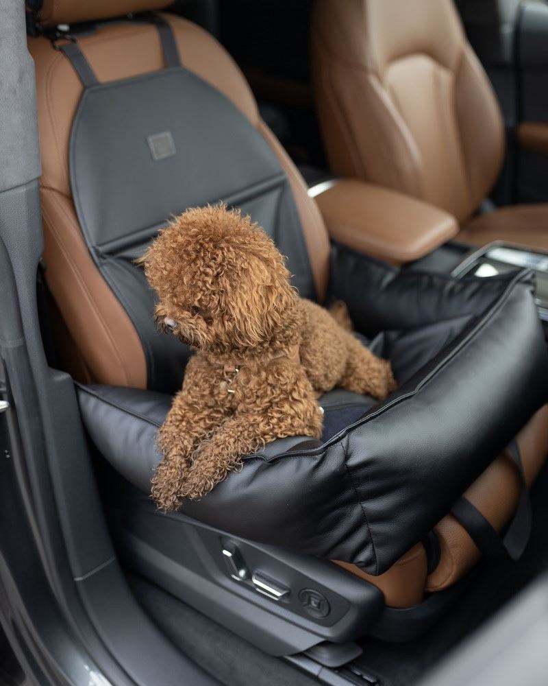 АВТОКРЕСЛО ДЛЯ СОБАКИ RELAXED LEATHER BLACK