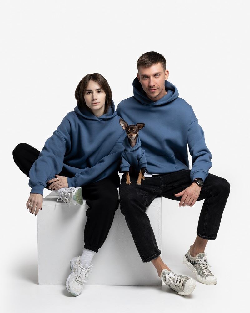 НАБІР ХУДІ ДЛЯ ВАС ДВОХ ТА ПЕСИКА JEANS CLASSIC