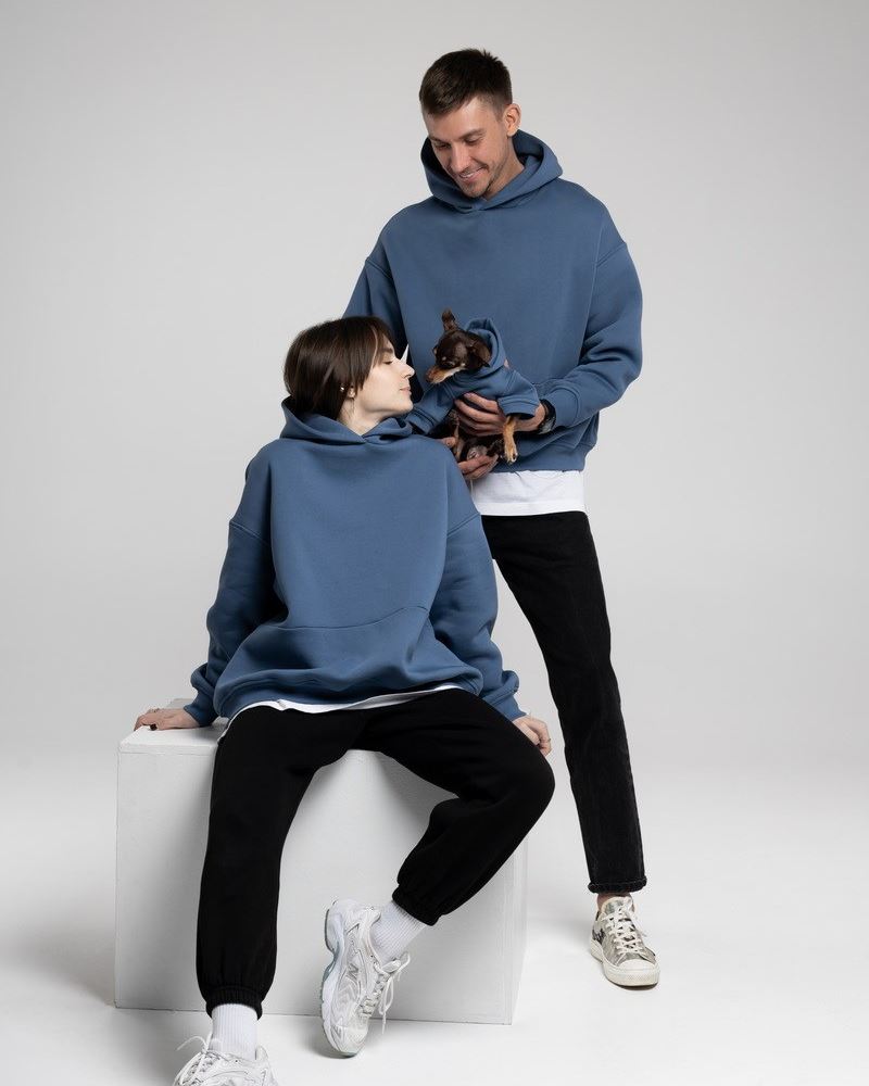 НАБІР ХУДІ ДЛЯ ВАС ДВОХ ТА ПЕСИКА JEANS CLASSIC