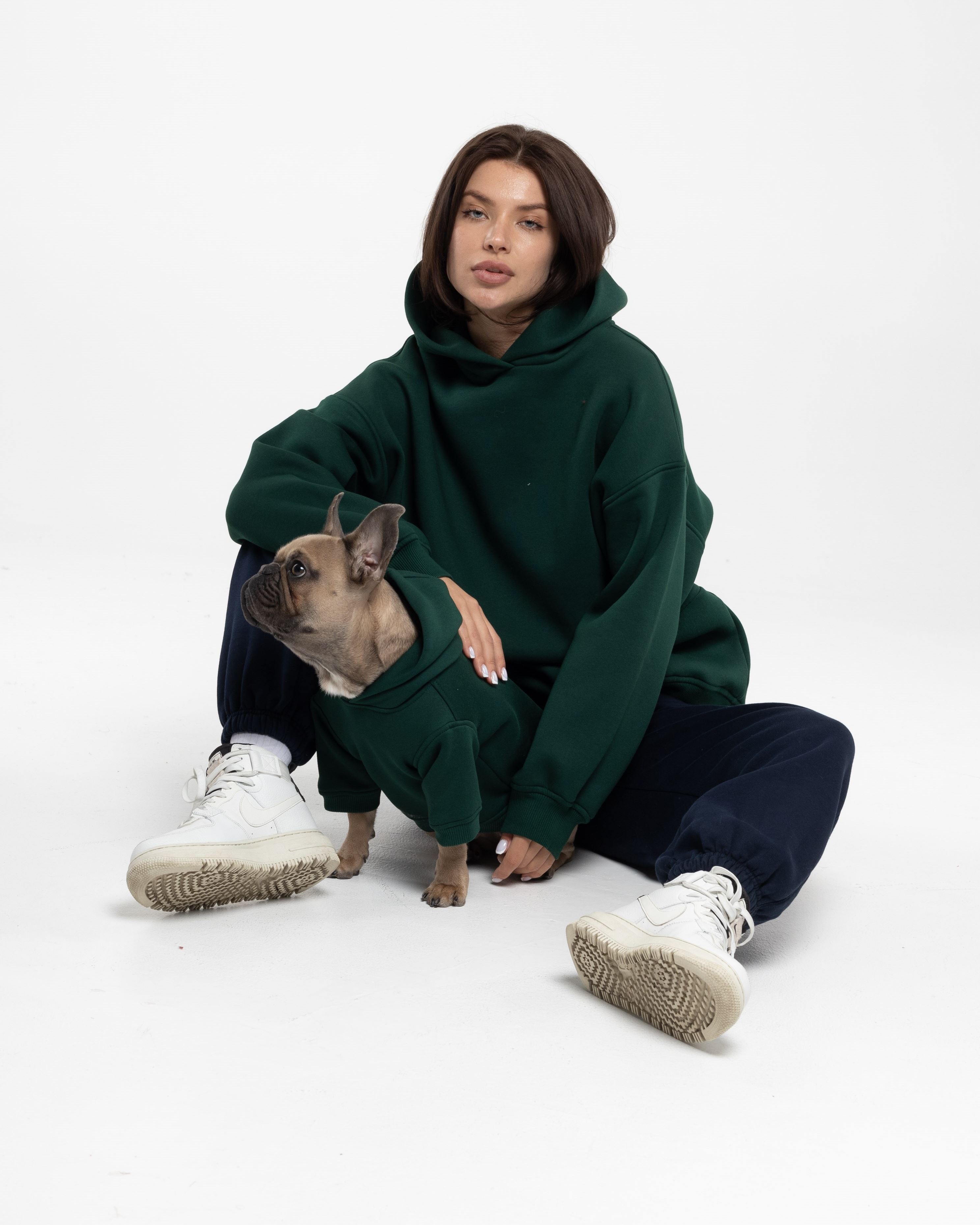 НАБІР ХУДІ ДЛЯ ПЕСИКА ТА ГОСПОДАРЯ GREEN CLASSIC